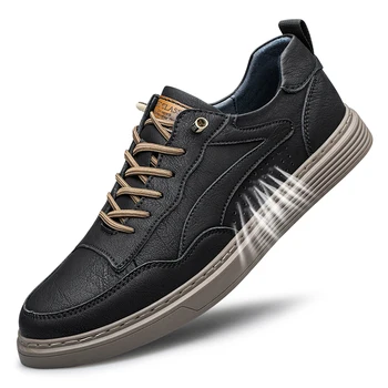 Piele Naturala Barbati Casual Pantofi De Moda Dantelă Sus În Aer Liber Pantofi Oxford De Înaltă Calitate, Pantofi Skateboard Design Manual De Barbati Adidasi
