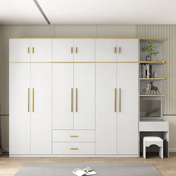 Simplu dulap de lux de lumină moderne dormitor alb de uz casnic combinație cabinet de stocare cu dulap garderoba