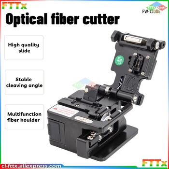De înaltă precizie Fiber Cleaver FW-C100E Cablu Cuțit de Tăiere FTTH Fibra Optica Instrumente de 12 Suprafața Lamei Materiale Metalice