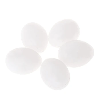 Solid alb False Ouă de Plastic Simulare pe Manechin Ouă pentru Porumbei de Curse Opri Păsări, Ouă Truc Pachet de 5 87HB