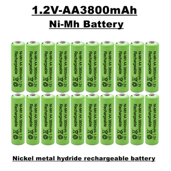 AA baterie reîncărcabilă, 1.2 V 3800 MAH, nimh baterie, potrivit pentru telecomenzi, jucării, ceasuri, aparate de radio, etc
