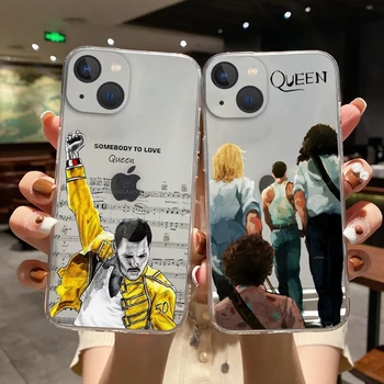 Freddie Mercury trupa Queen Telefon Acoperă Pentru iPhone 11 12 13 14 Pro Max X XR XS Max 7 8 14 Plus 13 Mini SE3 Silicon Moale TPU Caz