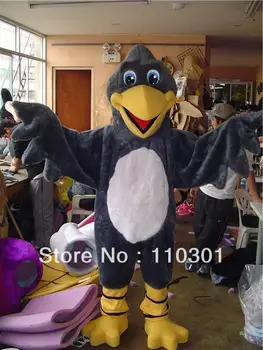 De Vânzare la cald minunat Dl negru pasăre Vultur Vultur Adult Desene animate, Mascota Costum Rochie Fancy Transport Gratuit