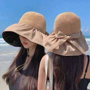 Femei Vara Pălării de Moda de Mare de Refuz Pliabil Solid Palarie de Soare pe Plajă în aer liber Parasolar Capace Pescar Capac pentru a Călători Umbrele