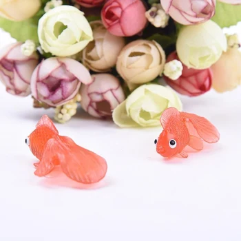 1/10buc Colorate Carasi Simulare de Plastic Mic Peștișor Modelul Punctat Peștișor de aur Moale de Cauciuc Giveaway Cadou Înot Jucărie