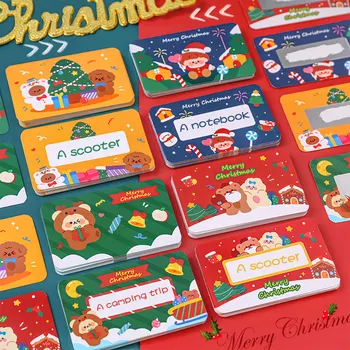 20buc Crăciun Recompensa Scratch Card Filmate de Autocolante Zero de Pe Etichetele de Crăciun Autocolante DIY pentru Copii Răscumpărare Vouchere