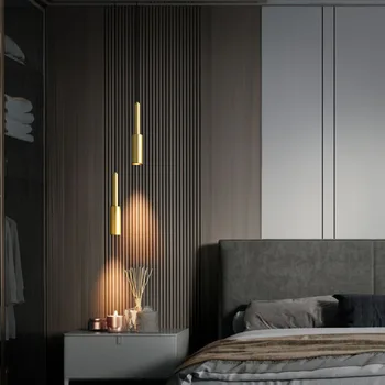 Alamă LED Lampă de Pandantiv Auriu Negru Cupru Agățat Corpuri de iluminat Fir Reglabil pe Înălțime Pentru Dormitor, Sufragerie, Bucatarie Magazin