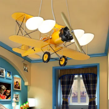 2023 Copii Copiii led plafon candelabru de iluminat de Desene animate de la Distanță de Control de avion pentru Camera de Dormitor băiat lampa lamparas dormitorio