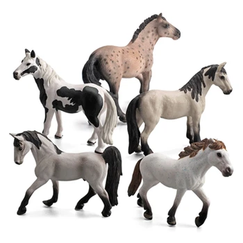 4XBD pentru ponei Model Animal Figurine Model Club Cal Cal de Jucărie Camargo Mare Knapostu pentru Fete Baieti Cadou
