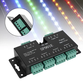 Artudatech RGB Semnal Amplificator Repetor Adresabil Programabile Pentru Benzi cu LED-uri SP901E