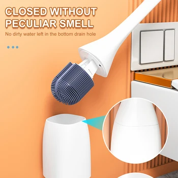 Silicon flexibil Perie de Toaletă Respirabil Castron Cap Baie de Curățare Produs Set Baie Instrument de curățare cu Uscare Rapidă Titular