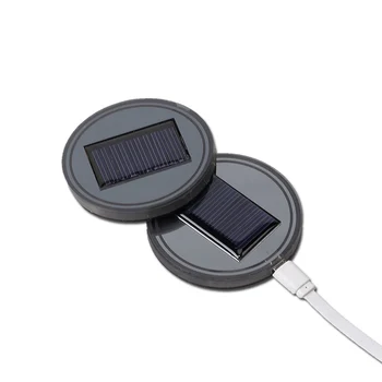Auto Universal Anti-Alunecare Mat Impermeabil Solare cu LED-Cana de Sticla Suport Băuturi Pad Coaster USB Încărcător Auto Covorase
