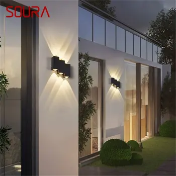 SOURA Lampă de Perete Modernă Creative Tranșee în aer liber rezistent la apa Lumina LED-uri de Prindere Pentru Acasă