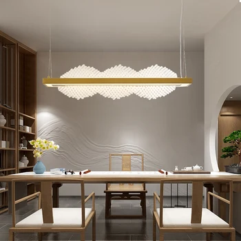 Sala de mese candelabru duplex clădire villa pod modern, simplitate și lux Zen decor ceainărie artă față lămpi de birou
