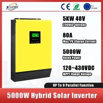 5KW 48V-230V Hibrid Invertor Solar 450Vdc PV MPPT Solar Încărcător 80A Baterie Paralel Cu Funcția