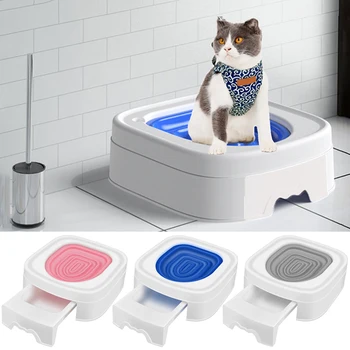 Pisicile Invata Sa Foloseasca Toaleta Cu Wc Bază Pisici De Formare Toaletă Din Plastic Reutilizabile De Formare Pisica Litiera Pisica Toaletă Antrenor
