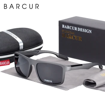 BARCUR Brand de ochelari de Soare Barbati TR90 Cadru Ultrausor Polarizate de Epocă Ochelari de Soare Pentru Femei Pătrat Ochelari de Protecție UV400
