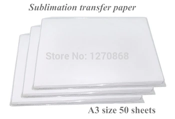Fierbinte de vânzare în China Sublimare A3 hârtie de transfer pentru lumina de culoare non-panza de bumbac 50 de coli un sac