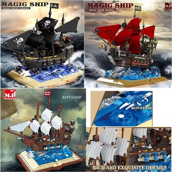 Bloc Castelul Magic Carte Pirat Imperial Caraibe Nava Amiral Black Pearl Regina Anne Battleship Cărămizi Jucarii Baieti
