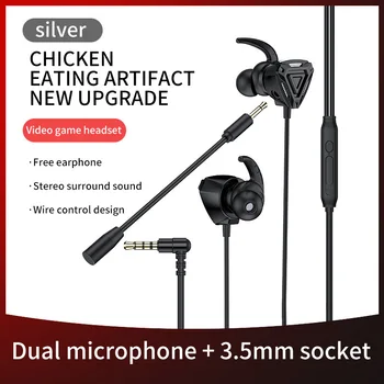 Esports Căști Cu Microfon În Ureche Calitatea Sunetului HIFI 360 ° Stereo Telefon pe Calculator prin Cablu Dopuri de urechi rezistent la apa Si Simplu