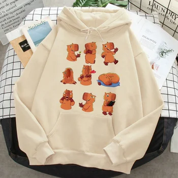 Capybara hoodies femei 2022 tipărite de sex feminin pulover hip hop tipărite