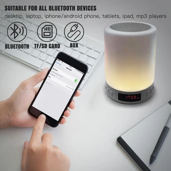 Difuzor Wireless portabil LED Lumina de Noapte Player RGB Lumina Atinge Difuzor Bluetooth Culoare Lampă de Masă Dormitor Transport Gratuit