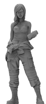 Rasina Figura 1/16 fată modernă sta cu sticla Model Unassambled Nevopsite Figura Kit de Construcție