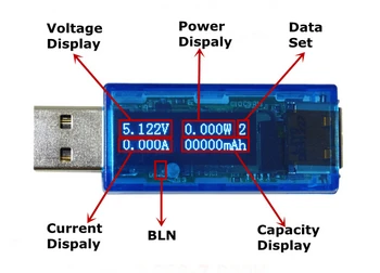 Alb USB 3.0 Versiune Display Oled Ecran Usb Metru Detector Voltmetru Ampermetru Putere Capacitate Curent Tensiune Tester