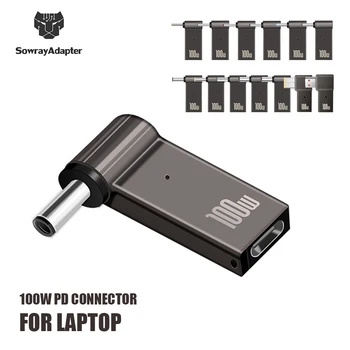 PD Laptop 100W Incarcator Adaptor Conector USB de Tip C de sex Feminin la DC Mascul Jack Plug Converter pentru Acer/HP/DELL/ASUS/ACER/SONY