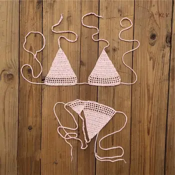 Womens Split Costume De Baie Tanga Confortabil 2-Piese Strappy Costum De Înot Folie High Cut Beachwear Halter Bikini Set