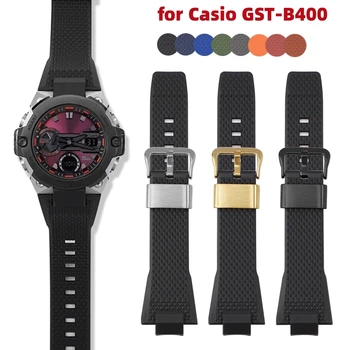 Cauciuc curea de Ceas pentru Casio G-SHOCK GST-B400 Inimă de Oțel Serie de Eliberare Rapidă Rășină Curea Barbati Înlocuire Brățară Accesorii