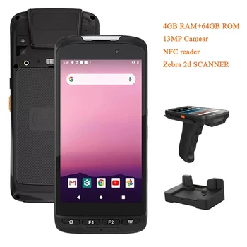 Handheld Terminal POS Depozit Portabil Android 11 4G de Rețea Wifi NFC Reader Zebra 1D 2D coduri de Bare PDA cu Prindere Pistol