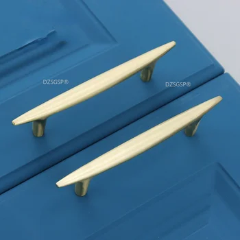 Dulap Dulap de Bucătărie Ușa Dulapului se Ocupe de Simplu Alamă Solidă Butoane de Cabinet de Aur Sertar Trage de Mânere pentru Mobilier