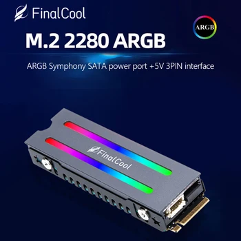 FinalCool ARGB M. 2 SSD Radiator 5V 3Pin radiatorul de Aluminiu M2 NVMe 2280 Solid state Hard Disk Aura de Sincronizare Cooler Radiator