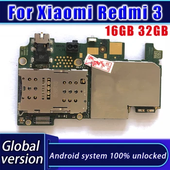 Bine Testate Pentru RedMi 3 HongMi 3 16GB 32GB Placa de baza 100% Original, Deblocat Pentru Xiaomi HongMi 3 RedMi 3 Placa de bază Placa de baza