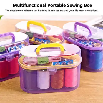Cutie de cusut Kit Profesionale Reutilizabile Convenabil Ac, Foarfece DIY Instrument de Cusut de uz Casnic Consumabile de Cusut Set Box Trusă de Cusut