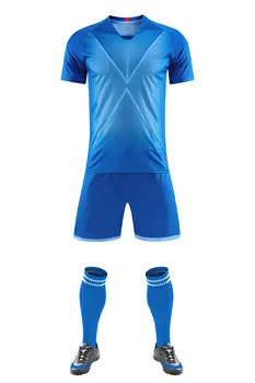 LOGO-ul personalizat en-Gros de cel mai nou Design pentru Bărbați Tricou de Fotbal Rapid Uscat Respirabil de Fotbal a Stabilit Uniforme de Formare Sport Uzura