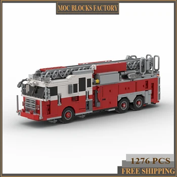 Masina de Serie Moc Blocurile New York Pompieri Scara 102 Express Model de Tehnologie de Cărămizi Brand-name Vehicul Jucării DIY