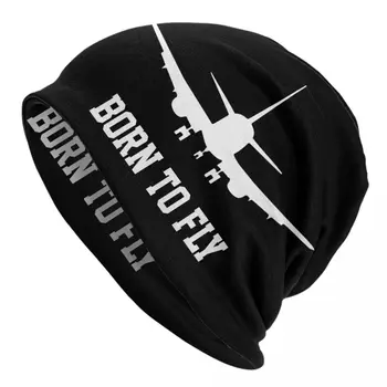 Născut Pentru A Zbura Avionul Chelioși Căciuli Sepci Unisex Moda Iarna Cald Tricot Pălărie Adult Aviație Pilot De Avion Cadou Capota Pălării