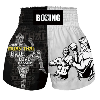 Pantalones cortos de boxeo Muay Thai para hombres, mujeres, copii, adolescentes, Kickboxing, Lucha, MMA, Trunchiuri, Sanda Grappling