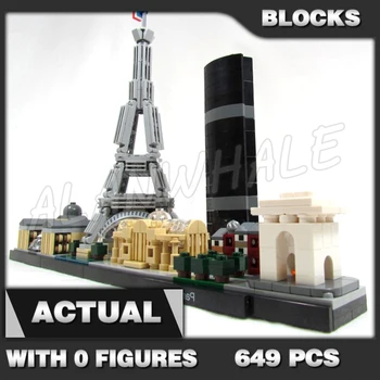 649pcs Arhitectura Skyline Perechi Turnul Eiffel, Grand Palais, Arcul de Triumf 20044 Bloc Jucării Compatibil Cu Modelul