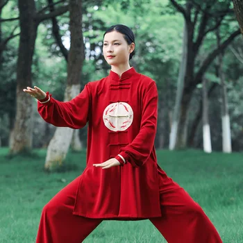 Kun Maestru Tai Chi Haine Kung Fu Rochie de Wushu Îmbrăcăminte Artă Marțială Uniforme Femei Și Bărbați, Unisex Mână-pictat 2023 Stil Nou