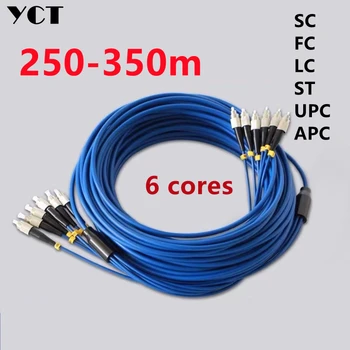 250-350mtr 6 nuclee blindate fibra optica patch cord ratproof SM 6C ftth jumper albastru OS2 piscină de interior rezistent la apa 250 300 350