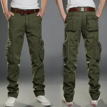 Multi-Buzunar de Pantaloni pentru Bărbați, Casual Militare Tactice Jogging Pantaloni de Marfă în aer liber, Drumeții montane Tricou Barbati Hip Hop Jos