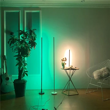 Modern Estompat LED RGB Lampa de Podea Streaming Lumini pentru Podea Camera de zi Dormitor Birou Permanent Lampa de Interior Decor Corpuri de iluminat