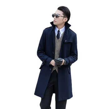 New sosire moda casual Mens Lână Haina Bărbați de iarnă de înaltă calitate Slim Jacheta Singur pieptul palton plus Dimensiune S-7XL8XL9XL10XL