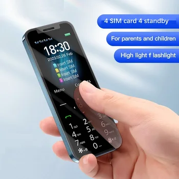 A66 Telefoane Mobile 2.4 inch 4 Cartele SIM pentru Apelare rapidă Magic Voice Recorder Apel Auto Lanterna Celulares Deblocat telefonul Mobil