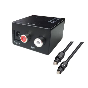 5V de la Digital la Analog Audio Convertor Adaptor Fibra Optica Coaxial Toslink SPDIF RCA Pentru TV Set-top box, DVD, Amplificator