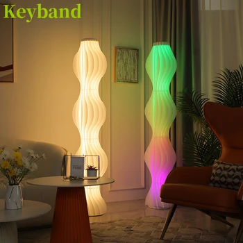 Tricromatice LED Stand de Iluminat pentru Camera de zi Cutat de Moda de Lux Lampa de Podea RGB cu Control de la Distanță pentru Decor Acasă