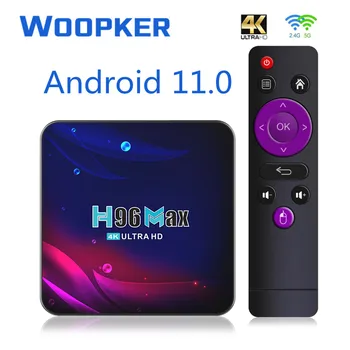 WOOPKER H96 Smart Tv Box Android 11 4G 32G 64G Wifi 2.4 G&5.8 G 4K Hd Usb 3.0 Google Voice Control Bluetooth Receptor Media Player